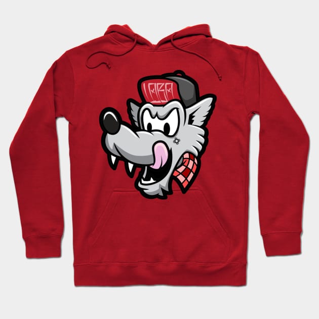 New School Lobo Hoodie by Bryan Gee Designs LLC